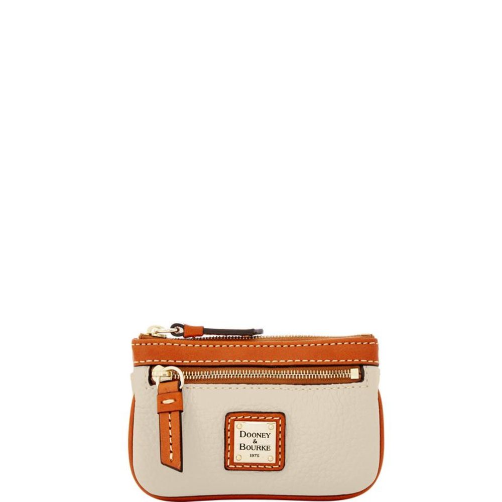 Dooney & Bourke Pebble Grain Coin Case - Bone